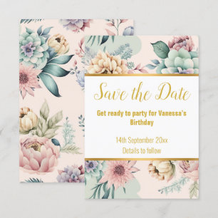 ELEGANT PINK SPRING FLORAL RESPONSE RSVP CARD
