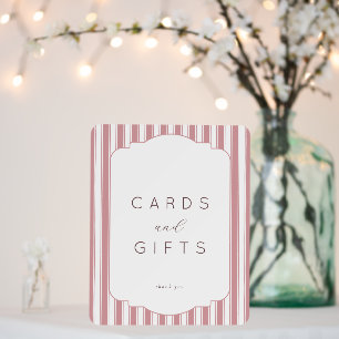 Elegant Pink Striped Gratitude Sign