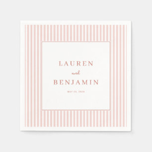 Elegant Pink Stripes Napkins