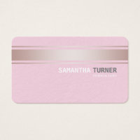 Elegant Pink Stripes Pink Textured Custom Business Card