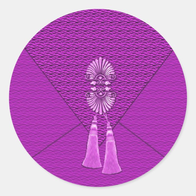 Elegant Pink Tassel Stickers (Front)