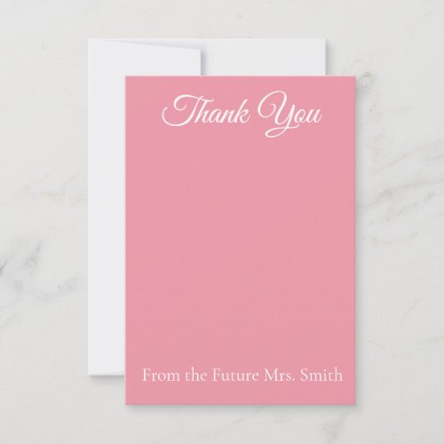 Elegant Pink  Thank You Card