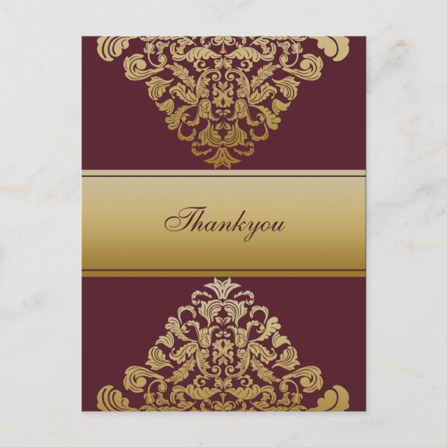 Elegant pink Thank You Cards (Front)
