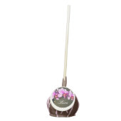 Elegant pink tropical floral flowers orchids  cake pops (Front)