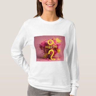 "Elegant Pink Typography Women's Long Sleeve Tee" T-Shirt