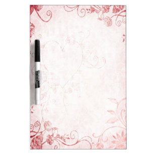 Elegant Pink Vintage Dry-Erase Board