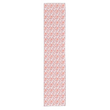 Elegant Pink Vintage Rose Flowers Table Runner