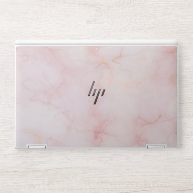Elegant pink Water Marble HP Laptop Skin (Front)