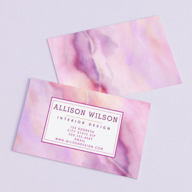 Elegant Pink Watercolor Agate Pattern