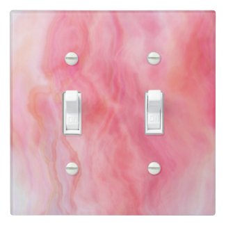 Elegant Pink Watercolor Agate Pattern Light Switch