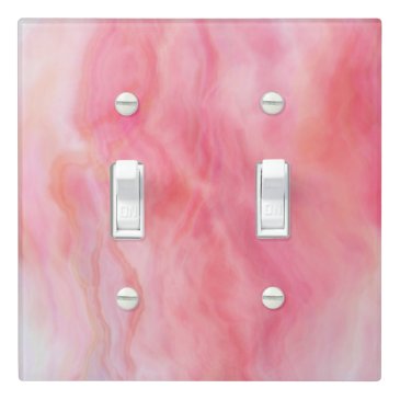Elegant Pink Watercolor Agate Pattern Light Switch