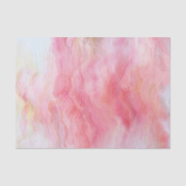 Elegant Pink Watercolor Agate Pattern  Tissue Paper (Front)
