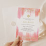Elegant Pink Watercolor and Gold | Bat Mitzvah Invitation