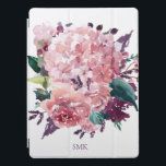 Elegant Pink Watercolor Bold Floral iPad Pro Cover<br><div class="desc">Elegant Pink Watercolor Bold Floral iPad Pro Cover with space for your monogram or other text. Beautiful,  bold watercolor florals in shades of lavender,  plum,  and pink.</div>