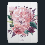 Elegant Pink Watercolor Bold Floral iPad Pro Cover<br><div class="desc">Elegant Pink Watercolor Bold Floral iPad Pro Cover with space for your monogram or other text. Beautiful,  bold watercolor florals in shades of lavender,  plum,  and pink.</div>