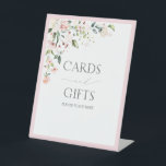 Elegant Pink Watercolor Floral Bridal Shower Gift Pedestal Sign<br><div class="desc">Designed to coordinate with my Elegant Pink Watercolor Floral Bridal Shower Suite, this gorgeous bridal shower gifts pedestal sign features a floral bouquet of soft, watercolor roses in shades of blush pink, peach, and white, with lush green botanical leaves in shades of love and eucalyptus, and bordered in pink. Part...</div>
