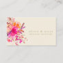 Elegant Pink Watercolor Floral Modern Beauty  Business Card