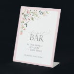 Elegant Pink Watercolor Floral Shower Bouquet Bar Pedestal Sign<br><div class="desc">Designed to coordinate with my Elegant Pink Watercolor Floral Bridal Shower Suite, this gorgeous bridal shower "bouquet bar" pedestal sign features a floral bouquet of soft, watercolor roses in shades of blush pink, peach, and white, with lush green botanical leaves in shades of love and eucalyptus, and bordered in pink....</div>