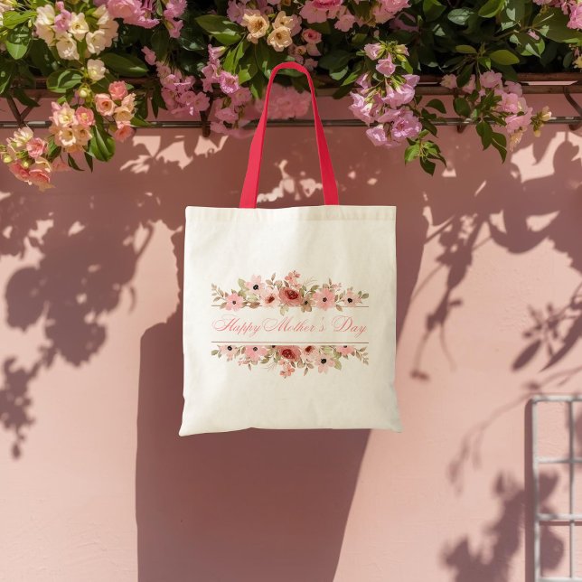 Elegant Pink Watercolor Flower Tote Bag (Creator Uploaded)