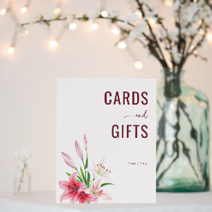 Elegant Pink Watercolor Lilies Foam Board