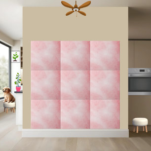 Elegant Pink Watercolor Soft Blush Aesthetic Ceramic Tile