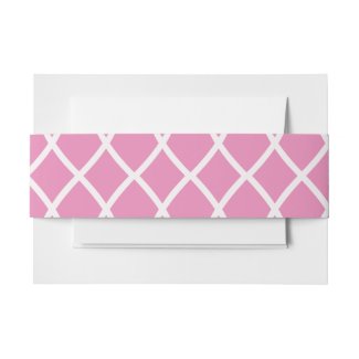 Elegant Pink Wave Pattern Invitation Belly Band
