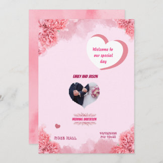 Elegant Pink Wedding invitation