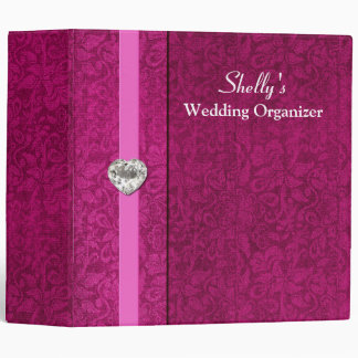 Elegant Pink Wedding Organizer Binder