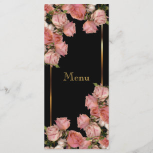 Elegant Pink Wedding Roses - Menu