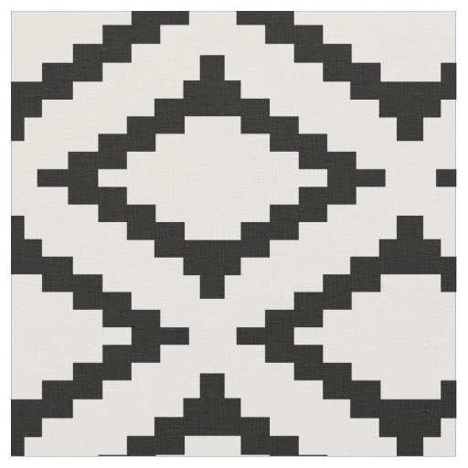 Elegant Pink, White, & Black Modern Geometric Fabric