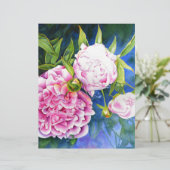 Elegant pink white classic watercolor floral (Standing Front)