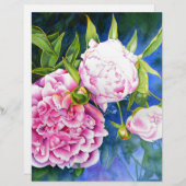 Elegant pink white classic watercolor floral (Front/Back)