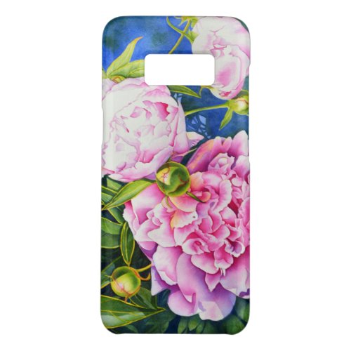 Elegant pink white classic watercolor floral Case_Mate samsung galaxy s8 case