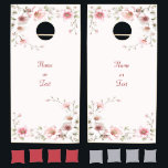 Elegant Pink White Floral Cornhole Set<br><div class="desc">Beautiful Elegant Pink White Floral Cornhole Set</div>