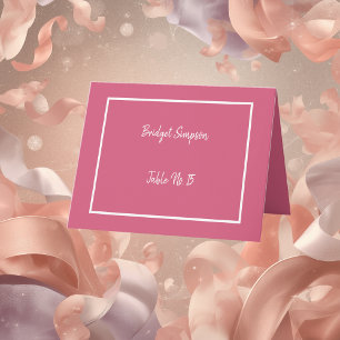 elegant pink & white guest Seating Cards