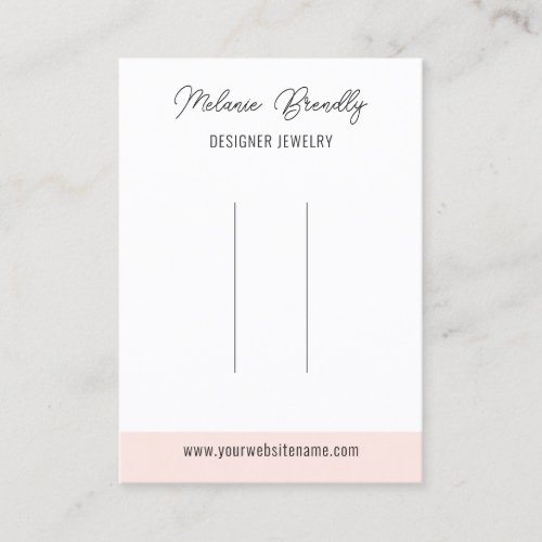 Elegant Pink White Hairclips Display   Business Card