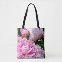 Elegant pink white peony floral garden photo