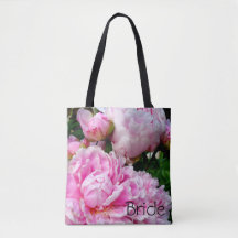 Elegant pink white peony floral garden photo