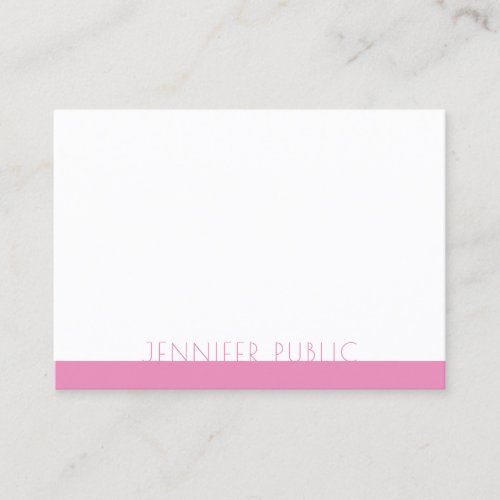 Elegant Pink White Professional Template Modern Business Card