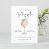 Elegant Pink Wine Aged to Perfection 40th Birthday Invitation (Standing Front)
