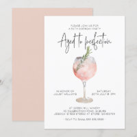 Elegant Pink Wine Aged to Perfection 50th Birthday