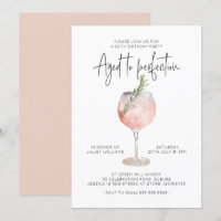 Elegant Pink Wine Aged to Perfection 60th Birthday