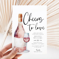 Elegant Pink Wine Cheers to Love Bridal Shower