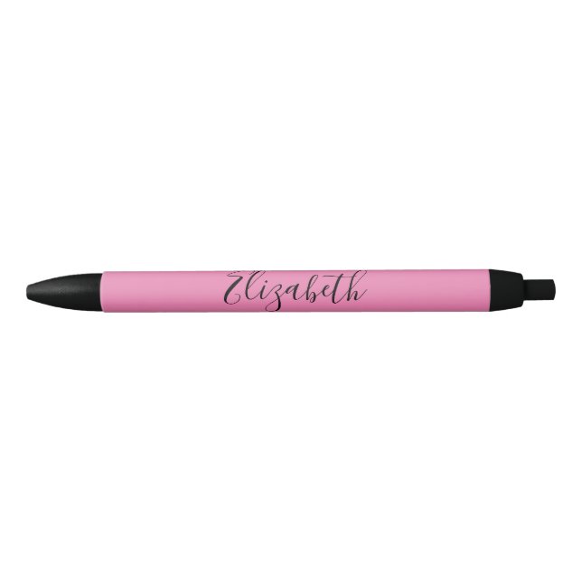 Elegant Pink with Name in Black Script Pen (Front)