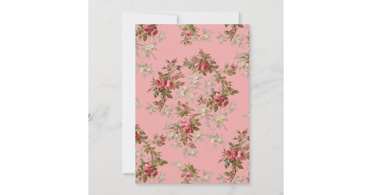 Elegant Pink & Yellow Roses on Pink Background Note Card | Zazzle