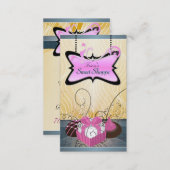 Elegant Pink & Yellow Swirl CookieBusiness Card (Front/Back)