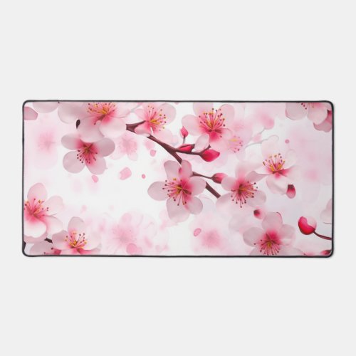Elegant Pinky Cherry Blossom Desk Mat