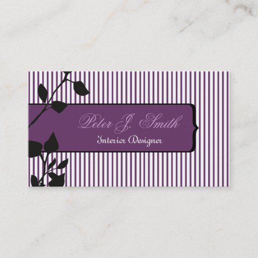 Customizable Elegant Pinstripe Original Home Staging Business Card