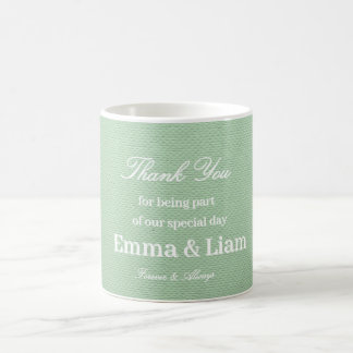 Elegant Pistachio Green Wedding Keepsake Coffee Mug