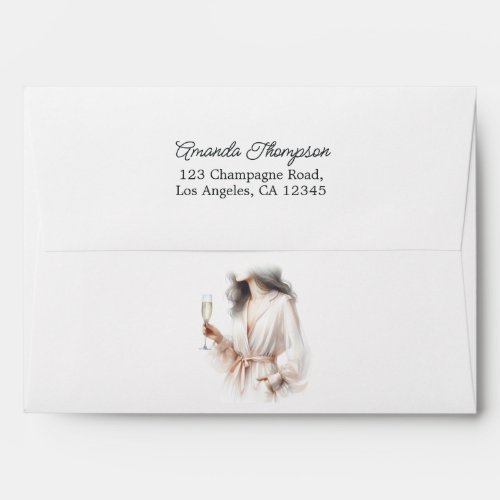 Elegant PJs &amp; Prosecco Bridal Shower Envelope